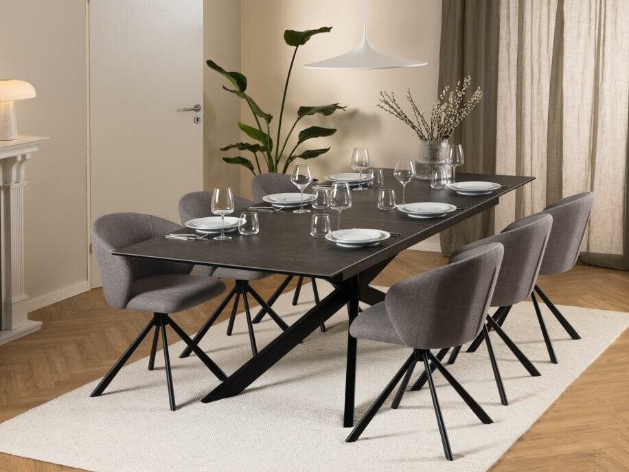 Cadeira Norsica 745 (Cinzento + Castanho claro + Preto)