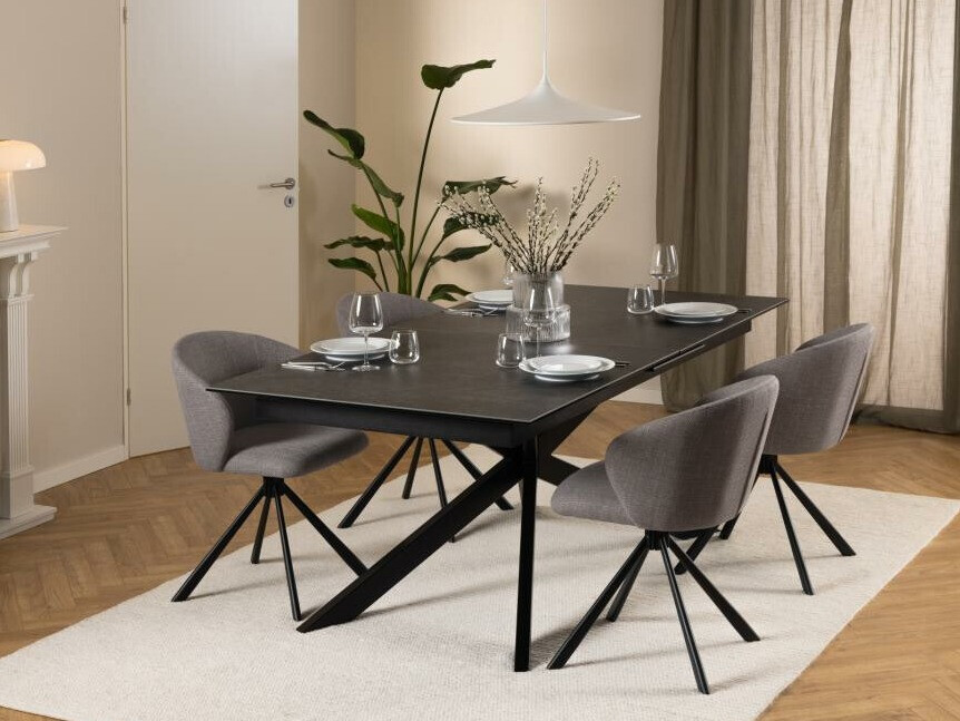 Cadeira Norsica 745 (Cinzento + Castanho claro + Preto)