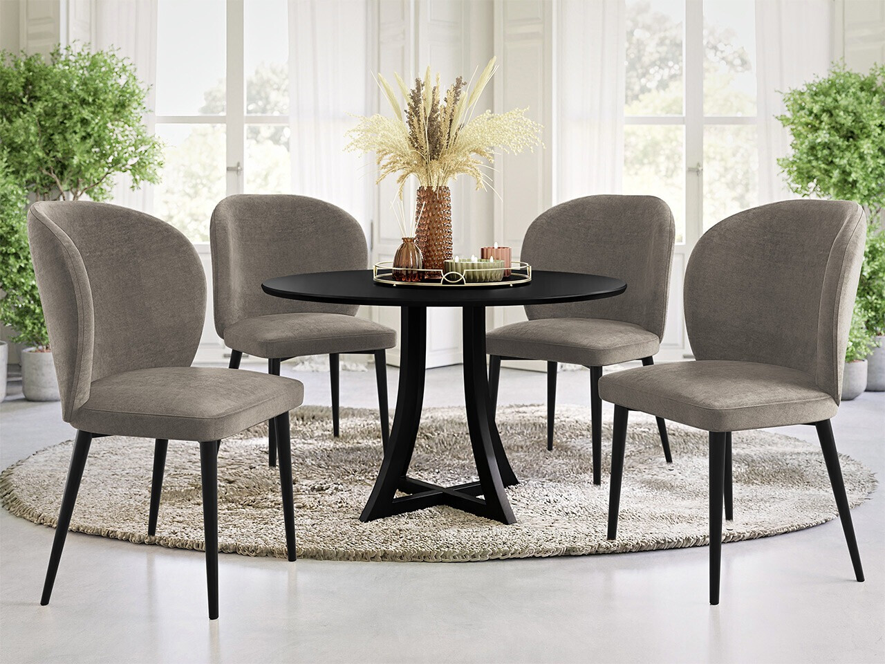 Cadeira Jackson 104 (Preto + Magic Velvet 2209)