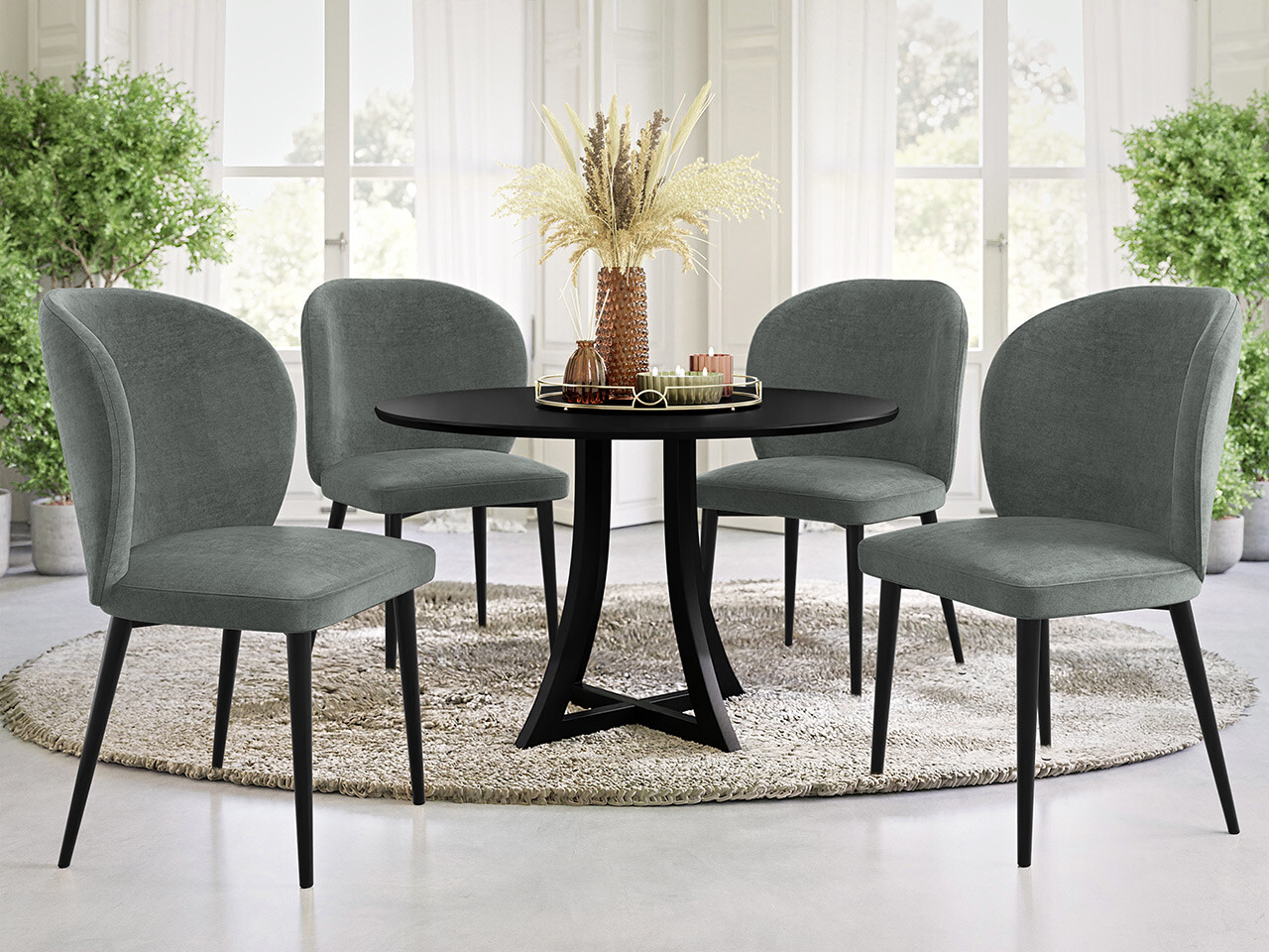 Cadeira Jackson 104 (Preto + Magic Velvet 2217)