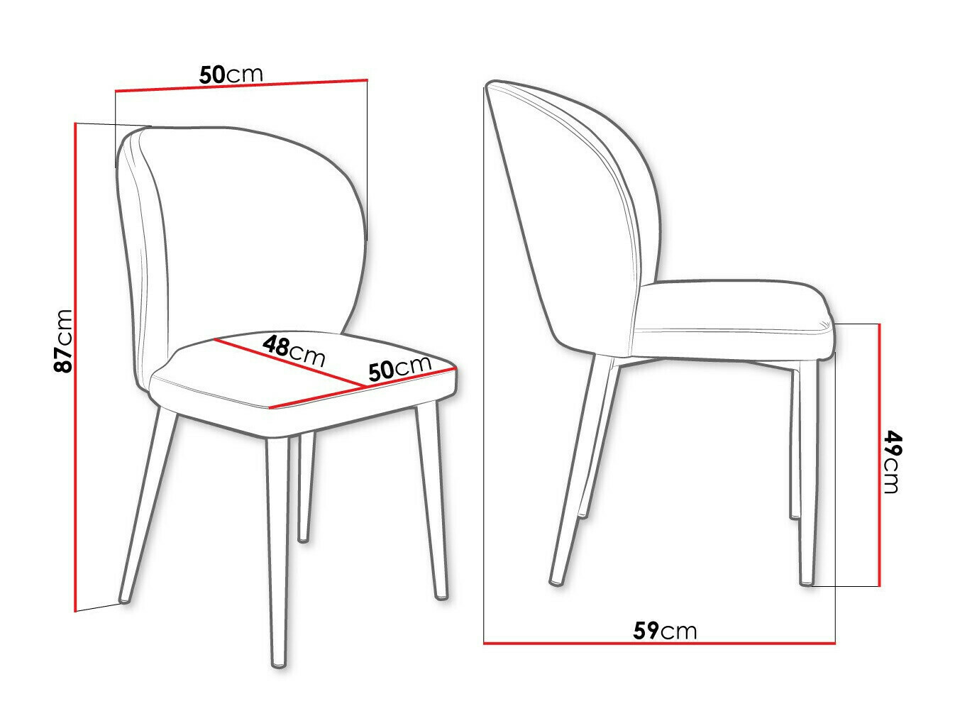 Cadeira Jackson 104 (Preto + Magic Velvet 2217)