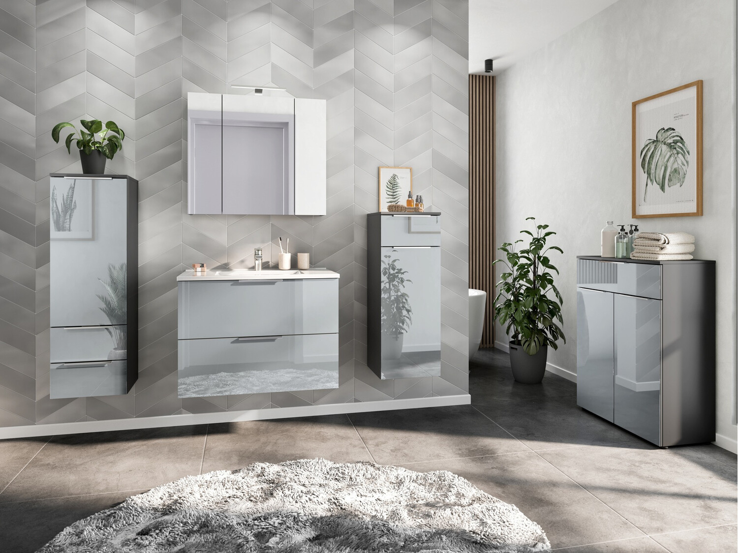 Armário montado na parede para casa de banho Catvera 101