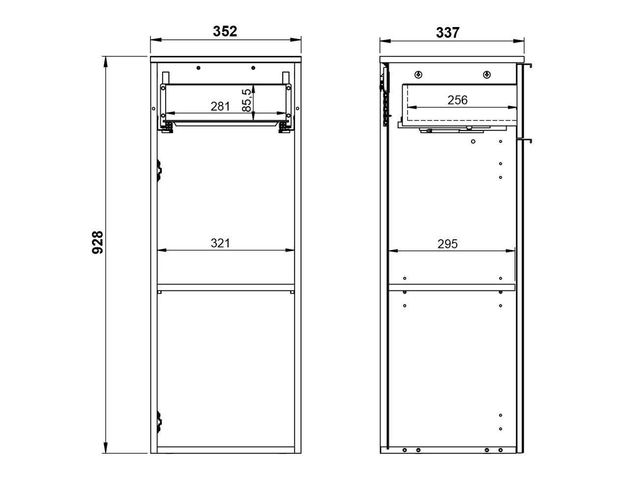 Armário montado na parede para casa de banho Catvera 101