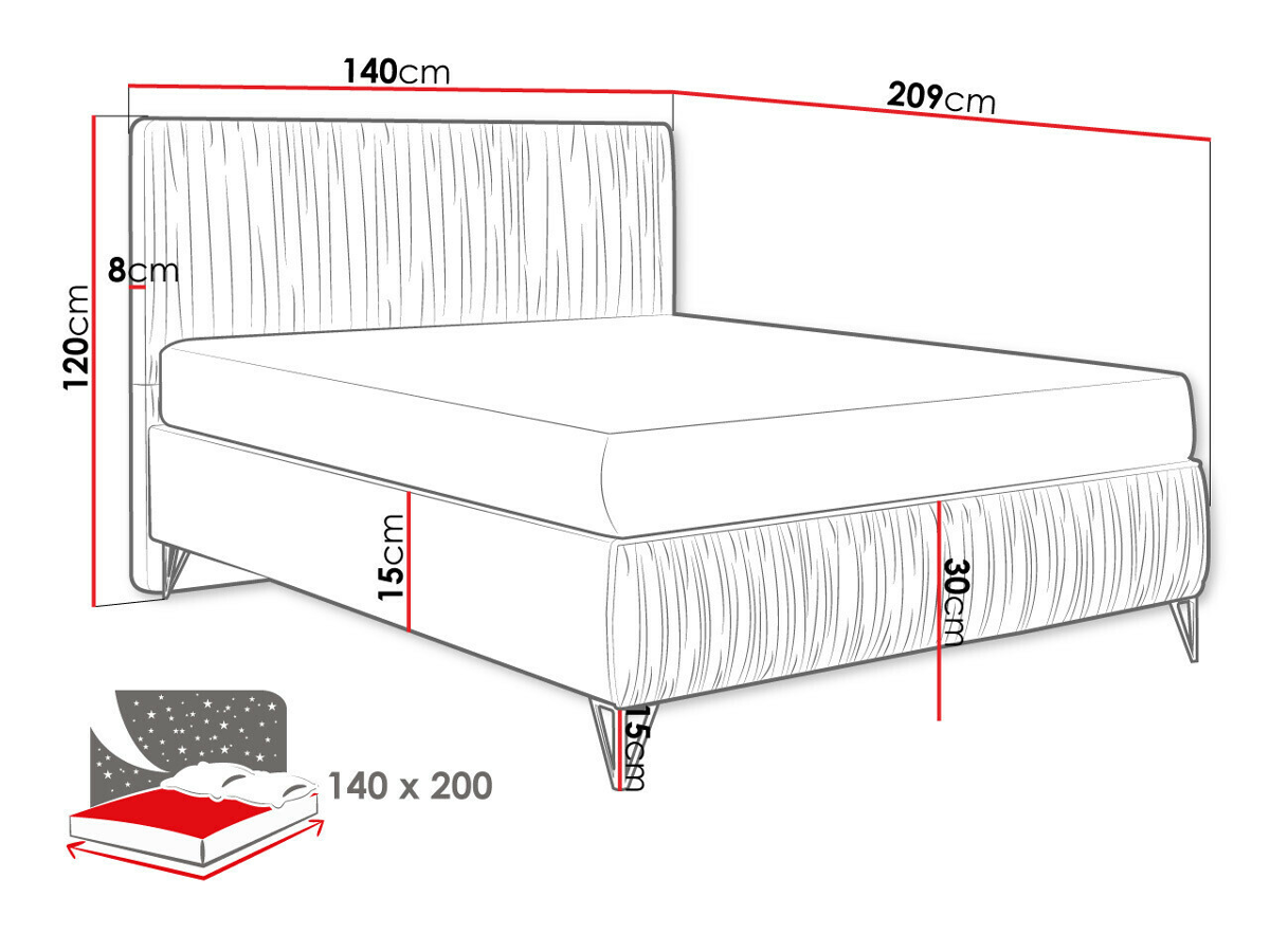 Cama continental Logan 112 (Amor Velvet 4311)