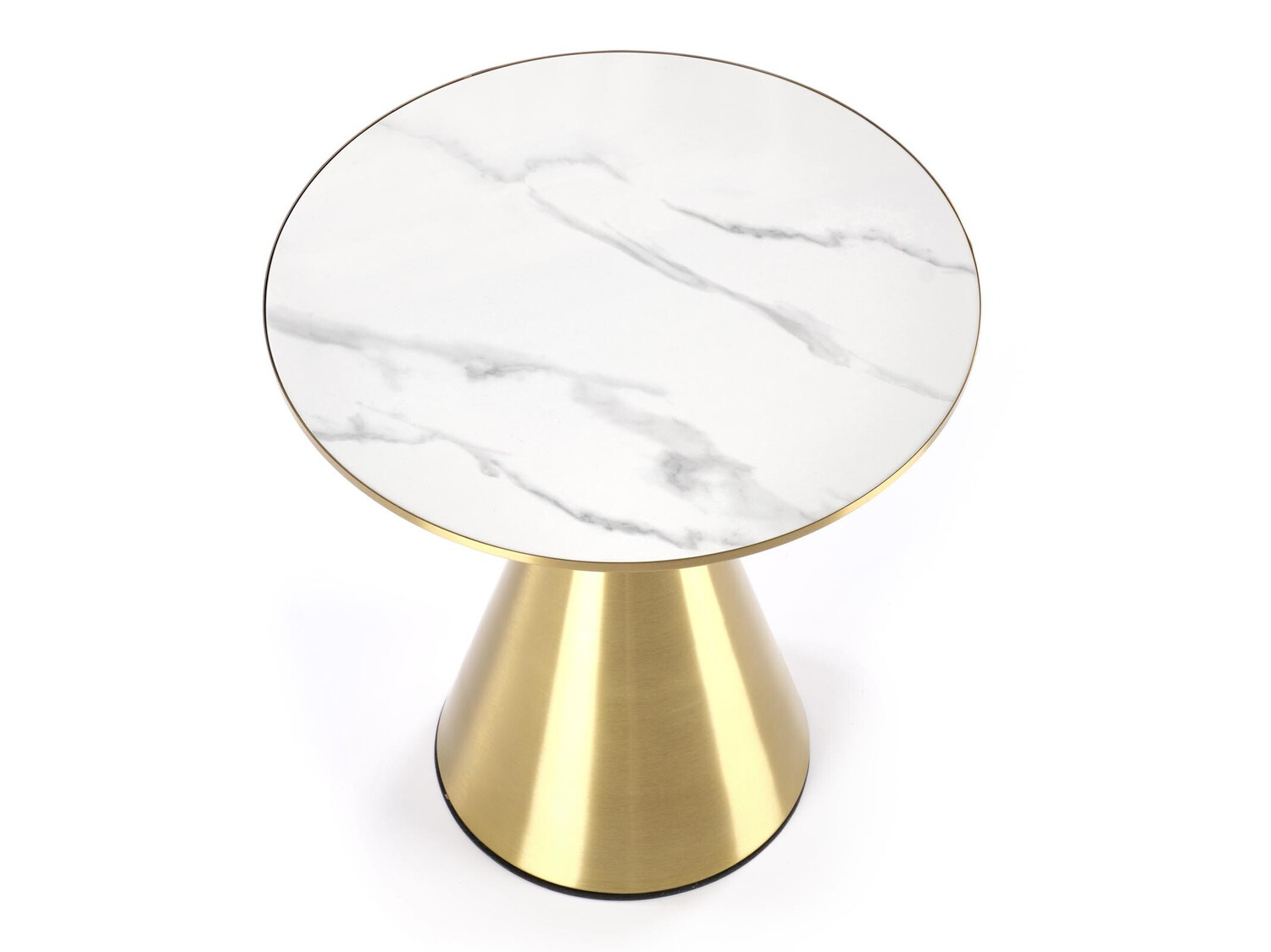 Mesa de centro Houston 1553 (Dourado + Marmore branco)