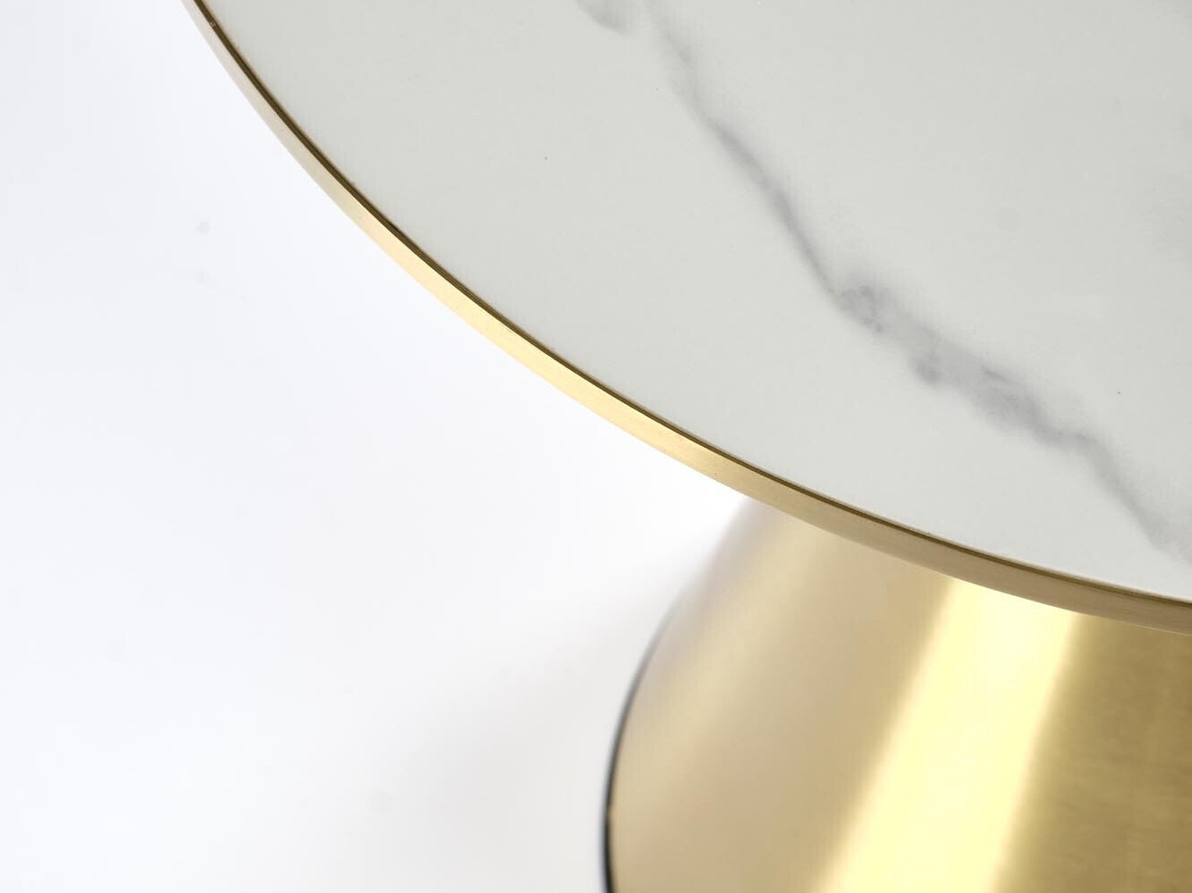 Mesa de centro Houston 1553 (Dourado + Marmore branco)