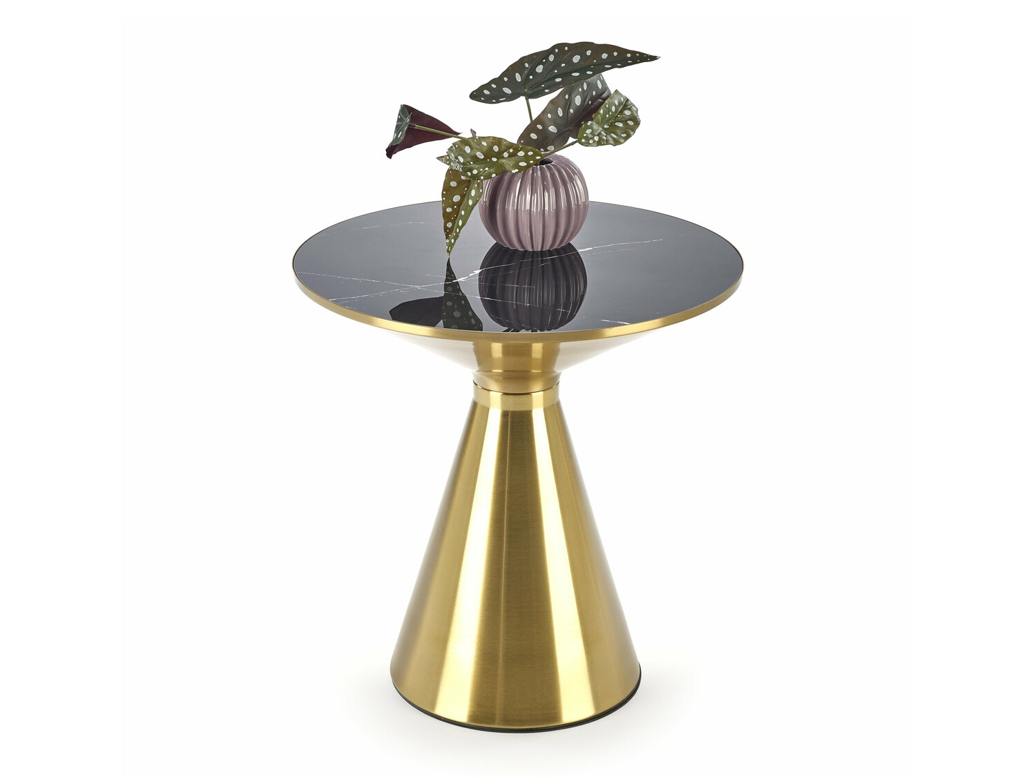 Mesa de centro Houston 1553 (Dourado + Mármore preto)