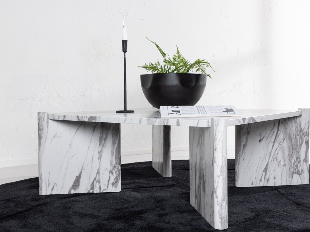 Mesa de centro Dallas 4198 (Marmore branco)