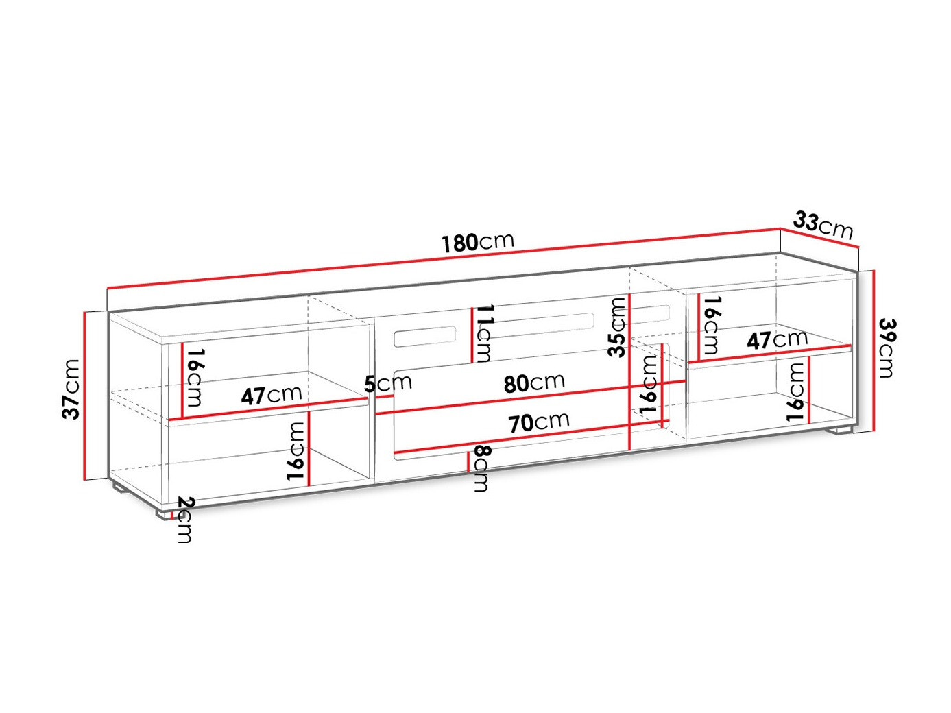 Móvel de TV Charlotte 190 (Branco)