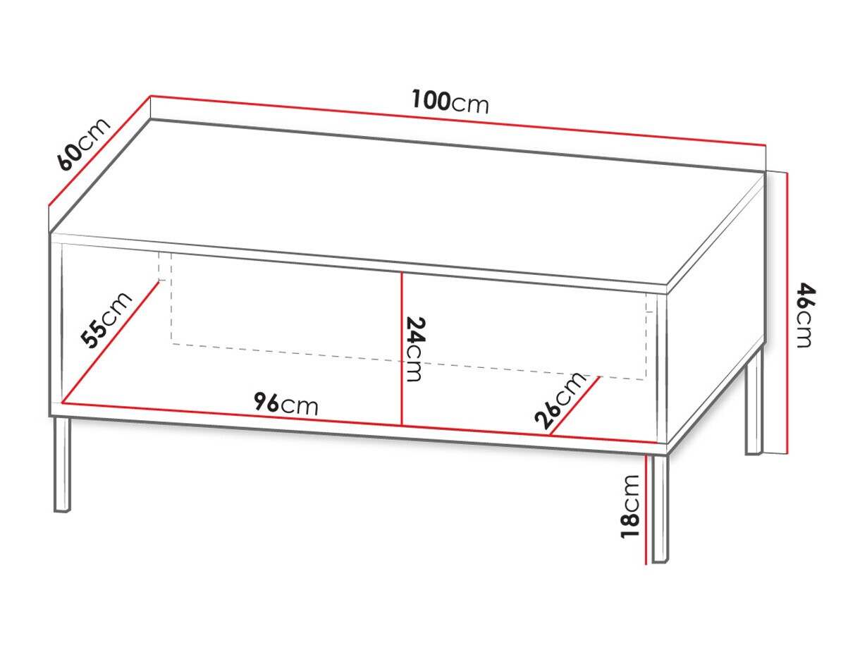 Mesa para revistas Verteni 104 (Caxemira)