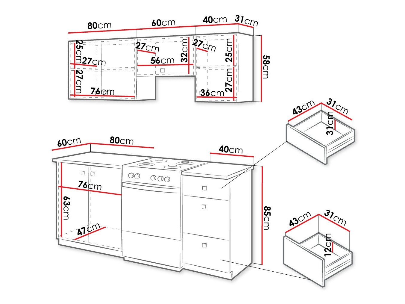 Conjunto para cozinha Comfivo 116