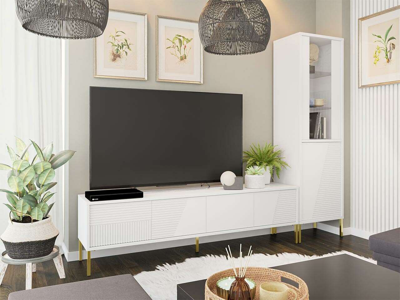 Conjunto para sala de estar Verteni 108 (Branco)
