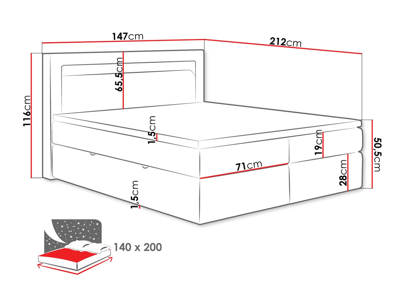 Cama continental ComfiDream 181 (Fresh 32)