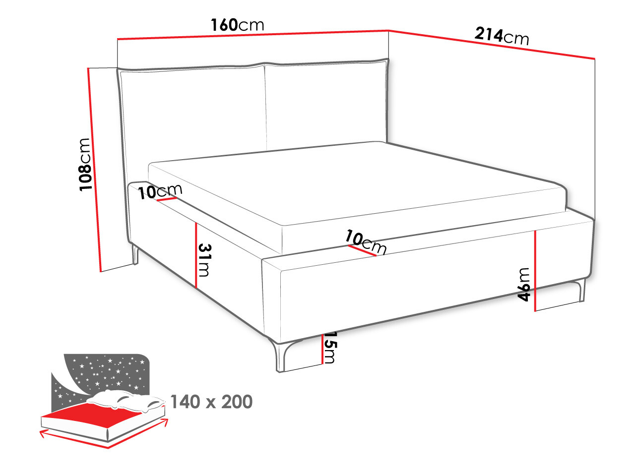 Cama Clovis 113 (Poso 34)