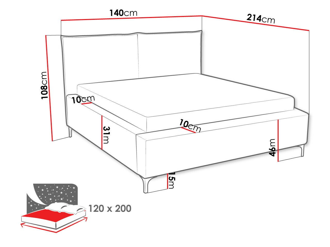 Cama Clovis 113 (Poso 34)