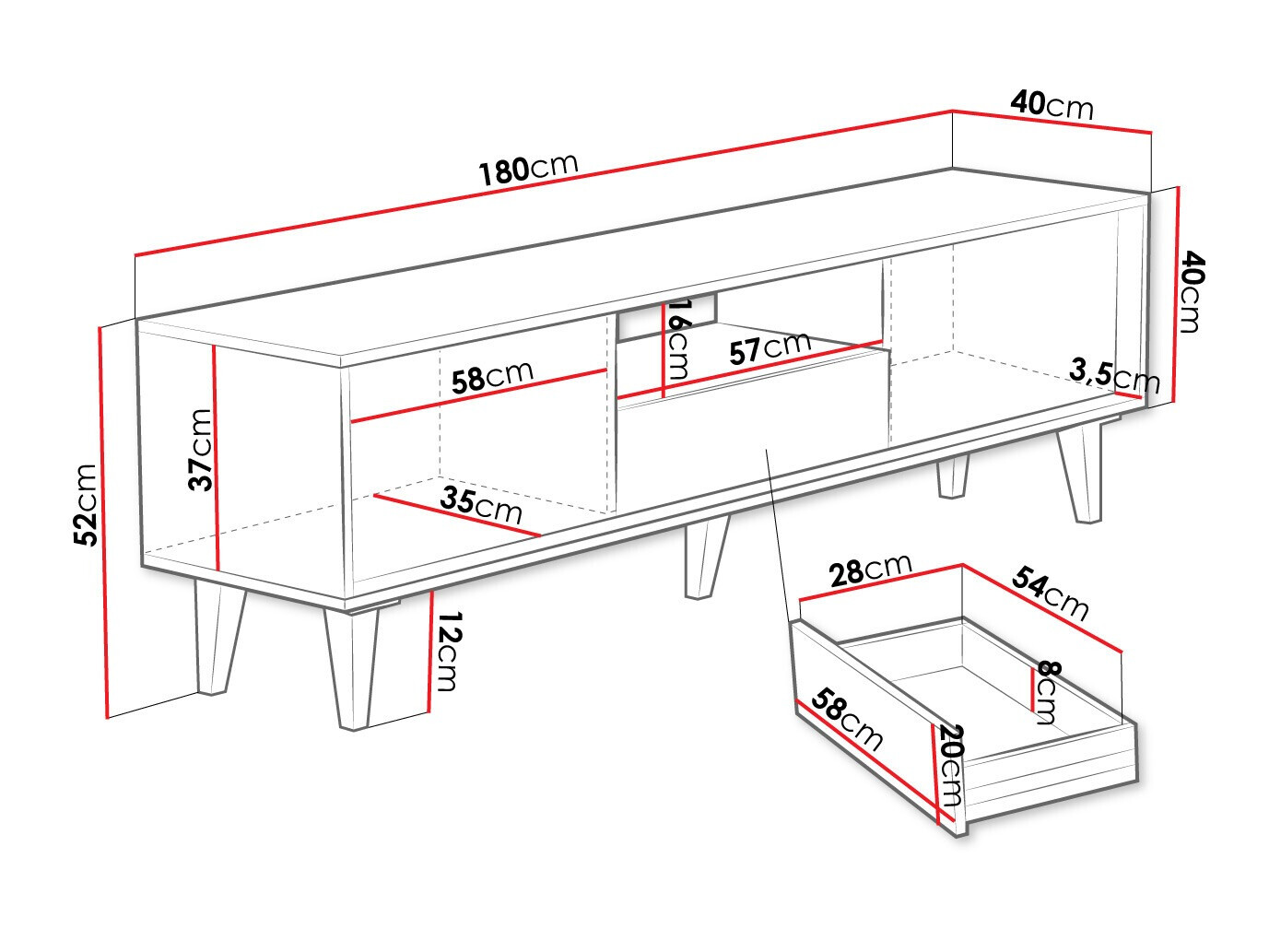 Móvel de TV Comfivo Romtori I
