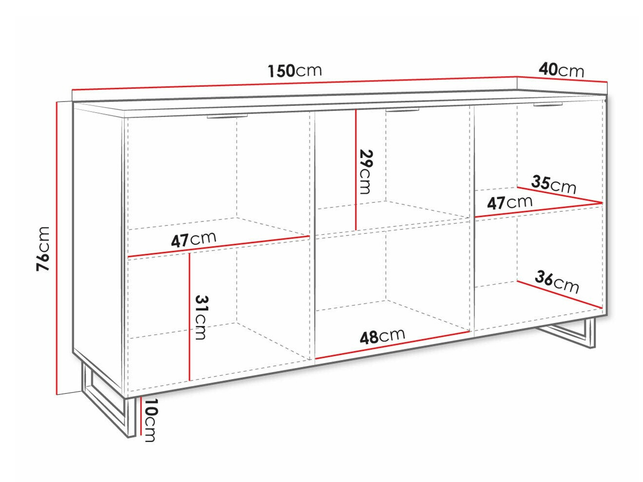 Aparador Sarasota 178 (Branco)