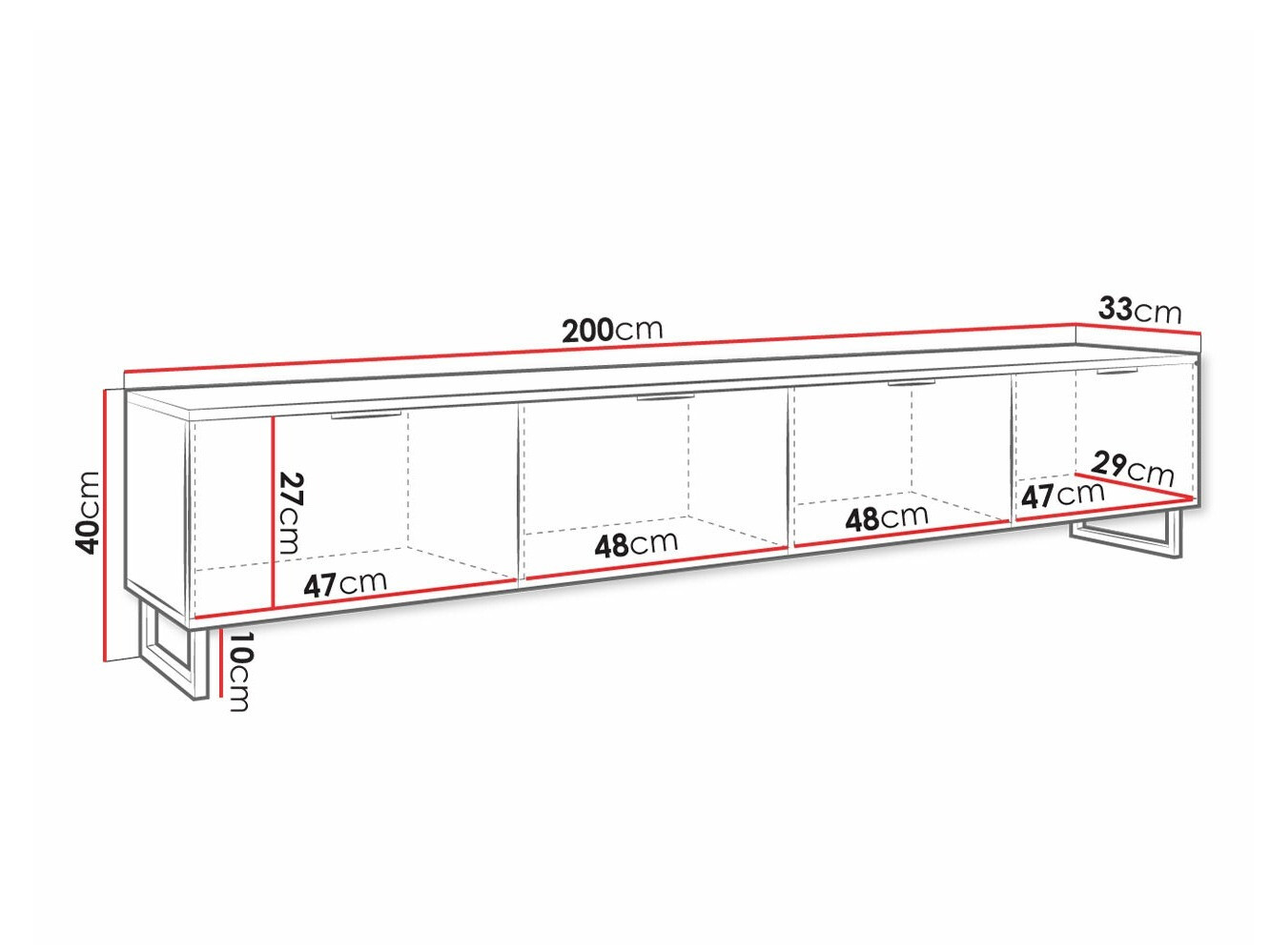 Móvel de TV Sarasota 180 (Branco)