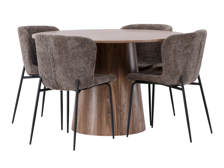 Conjunto para refeições Dallas 4257 (Castanho + Preto)