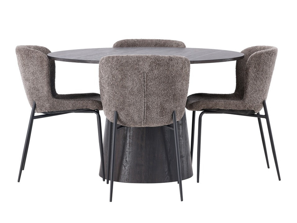 Conjunto para refeições Dallas 4257 (Castanho + Preto)