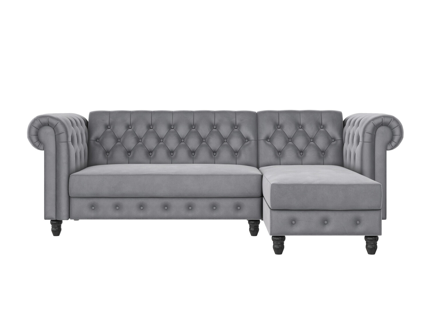 Chesterfield sofá de canto Tulsa 622 (Cinzento claro)