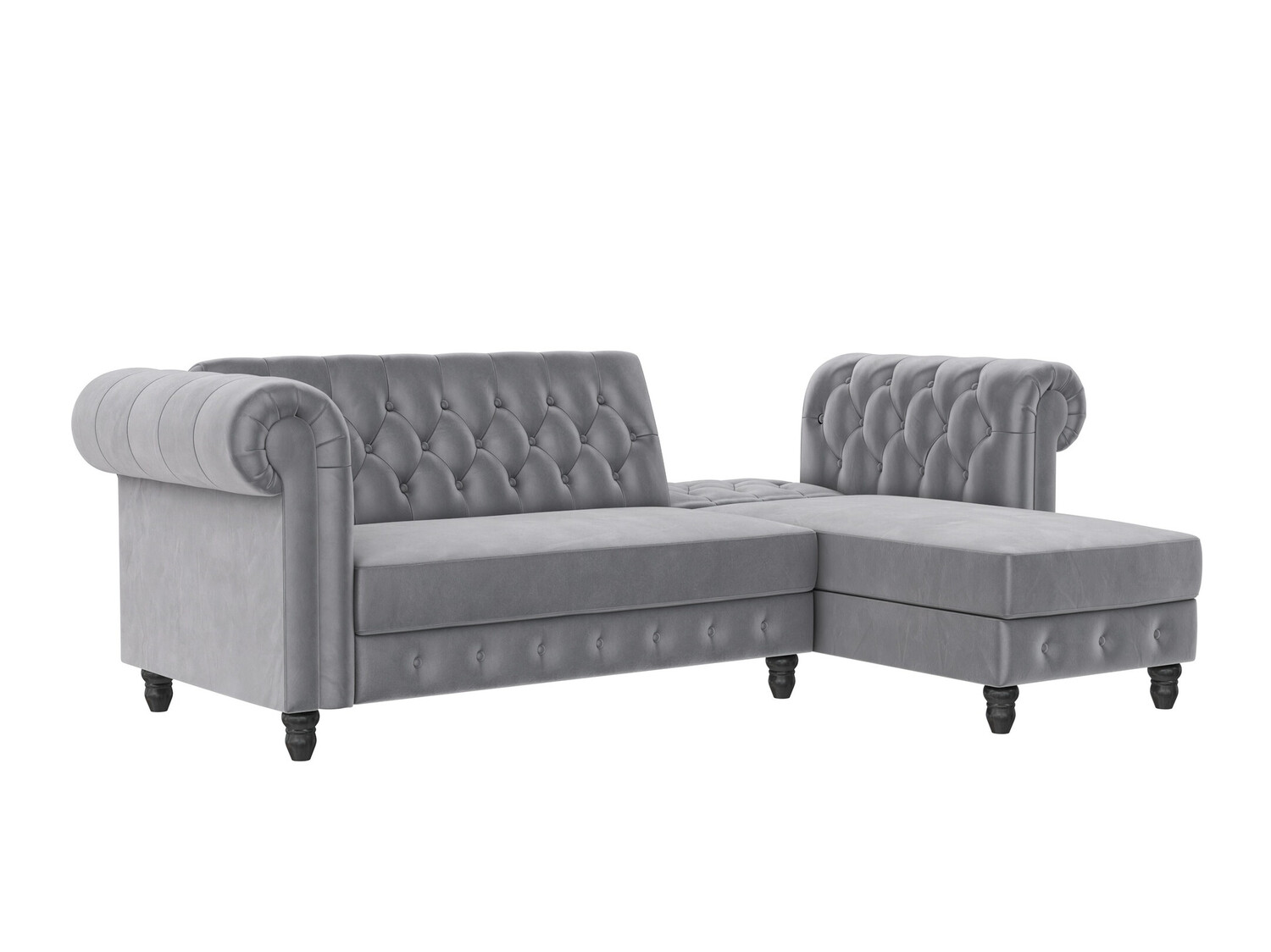 Chesterfield sofá de canto Tulsa 622 (Cinzento claro)