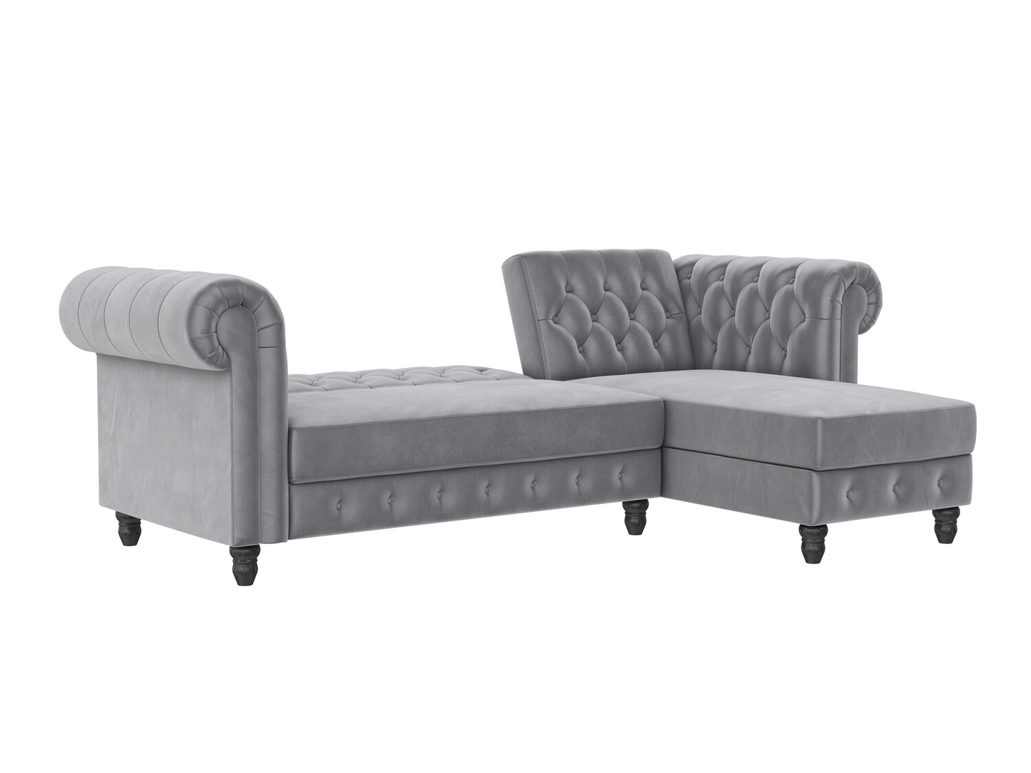 Chesterfield sofá de canto Tulsa 622 (Cinzento claro)