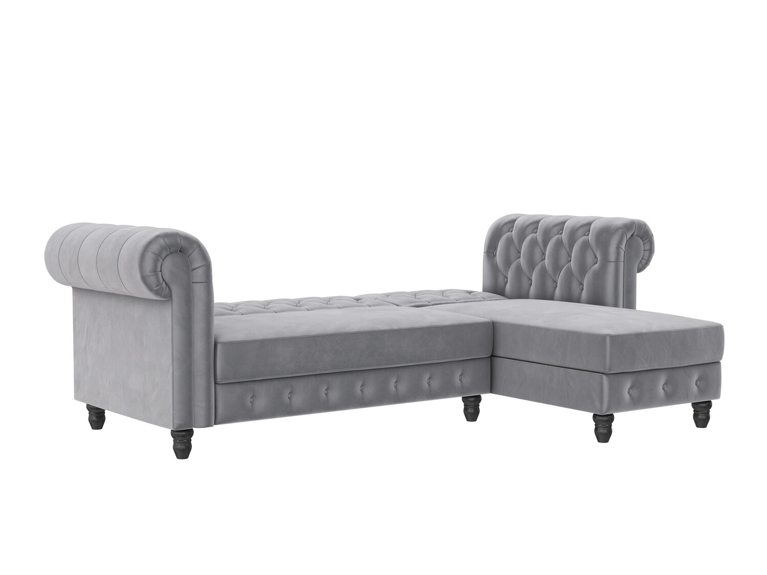 Chesterfield sofá de canto Tulsa 622 (Cinzento claro)