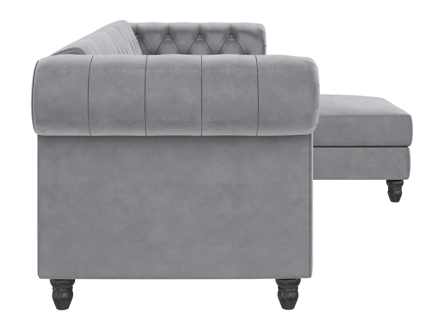 Chesterfield sofá de canto Tulsa 622 (Cinzento claro)