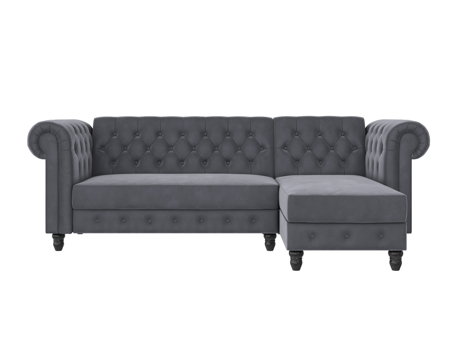 Chesterfield sofá de canto Tulsa 622 (Cinzento)