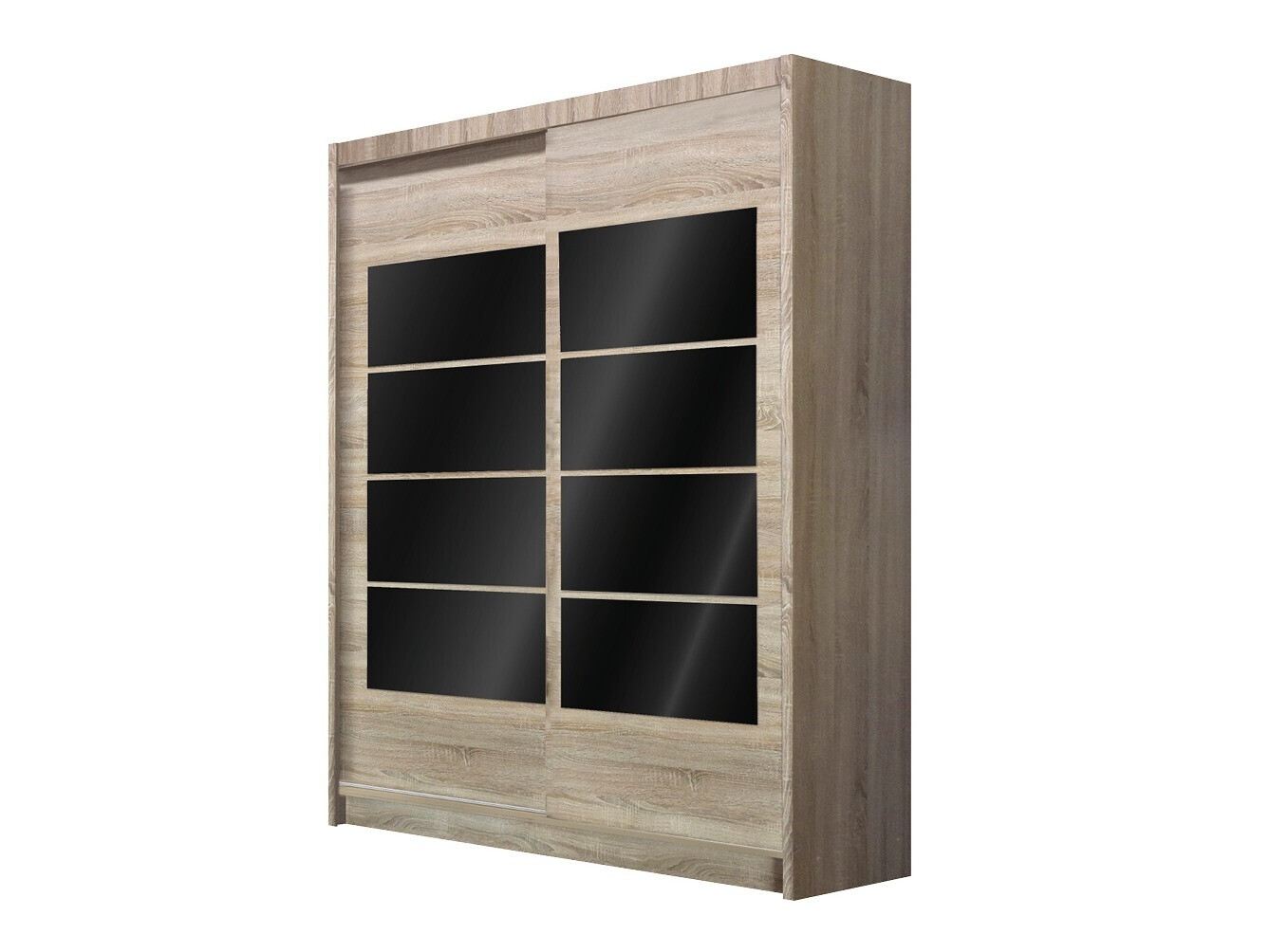 Roupeiro Honolulu 205 (Carvalho sonoma + Preto)