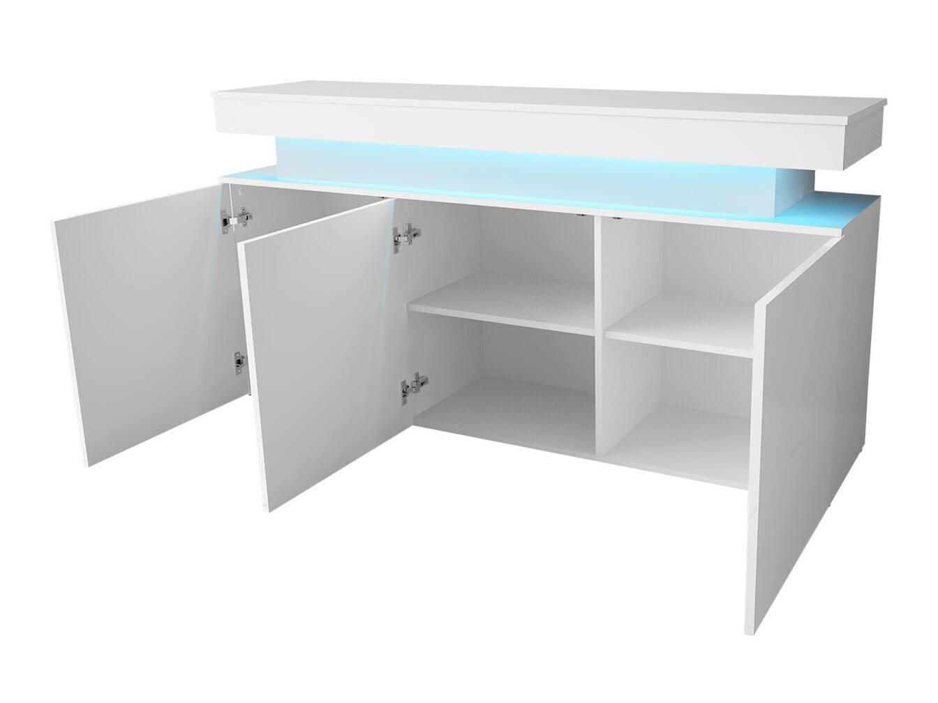 Conjunto para sala de estar Monfero I (Branco + Branco brilhante)