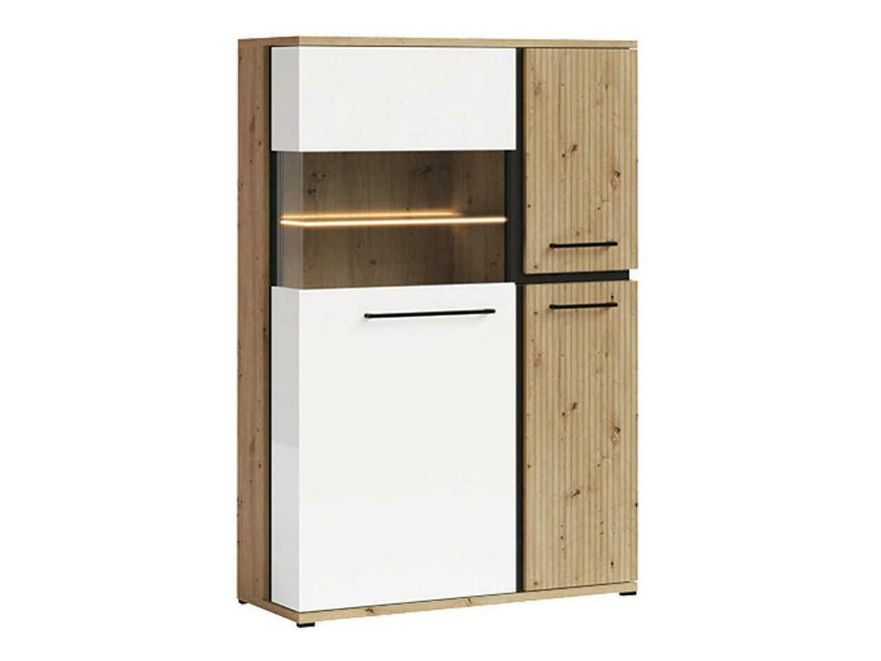 Estante Reno 122 (Branco + Carvalho Artisan)