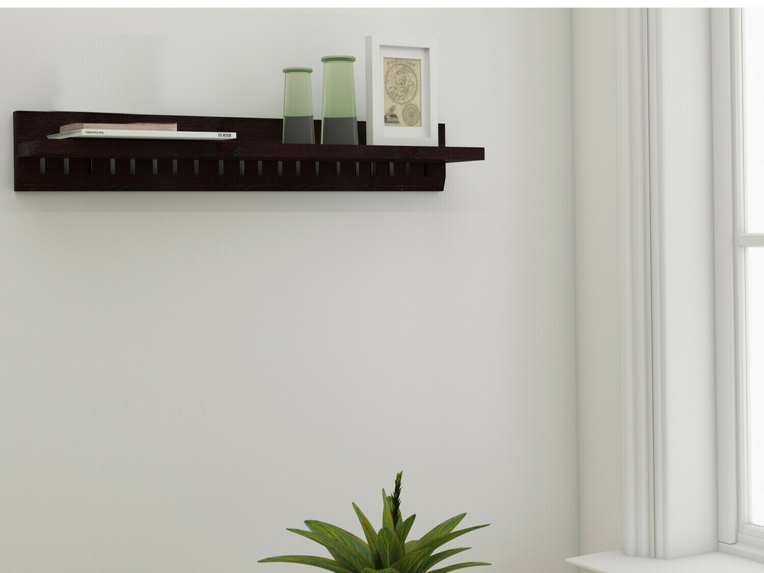 Estante de parede Elbelba 108 (Castanho escuro)