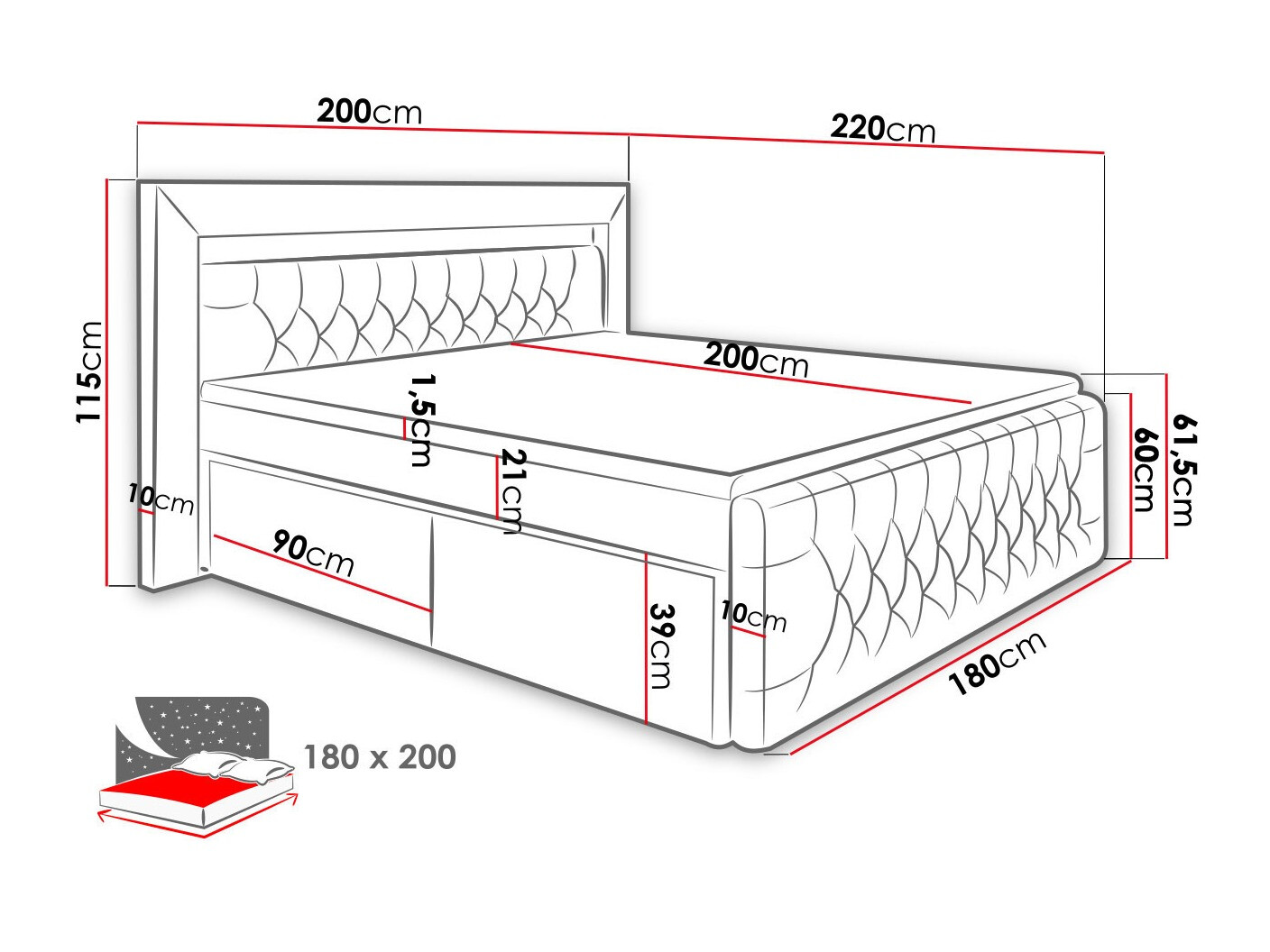 Cama continental Aura III