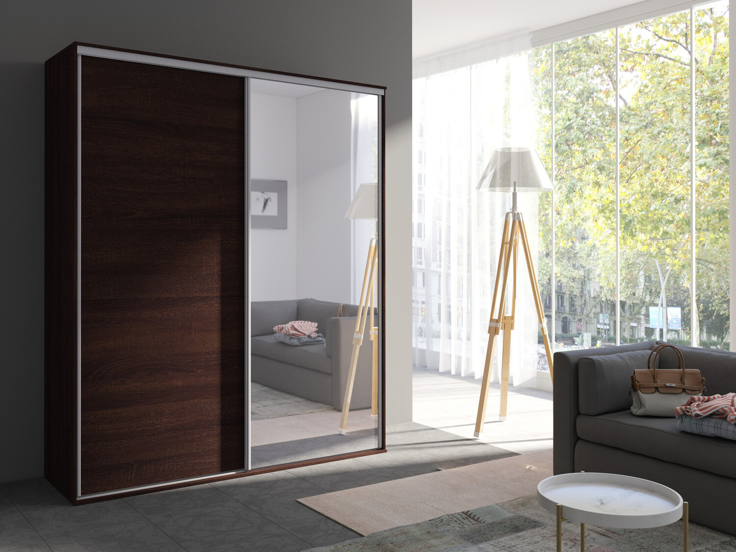 Roupeiro Murrieta 180 (Carvalho Sonoma escuro)