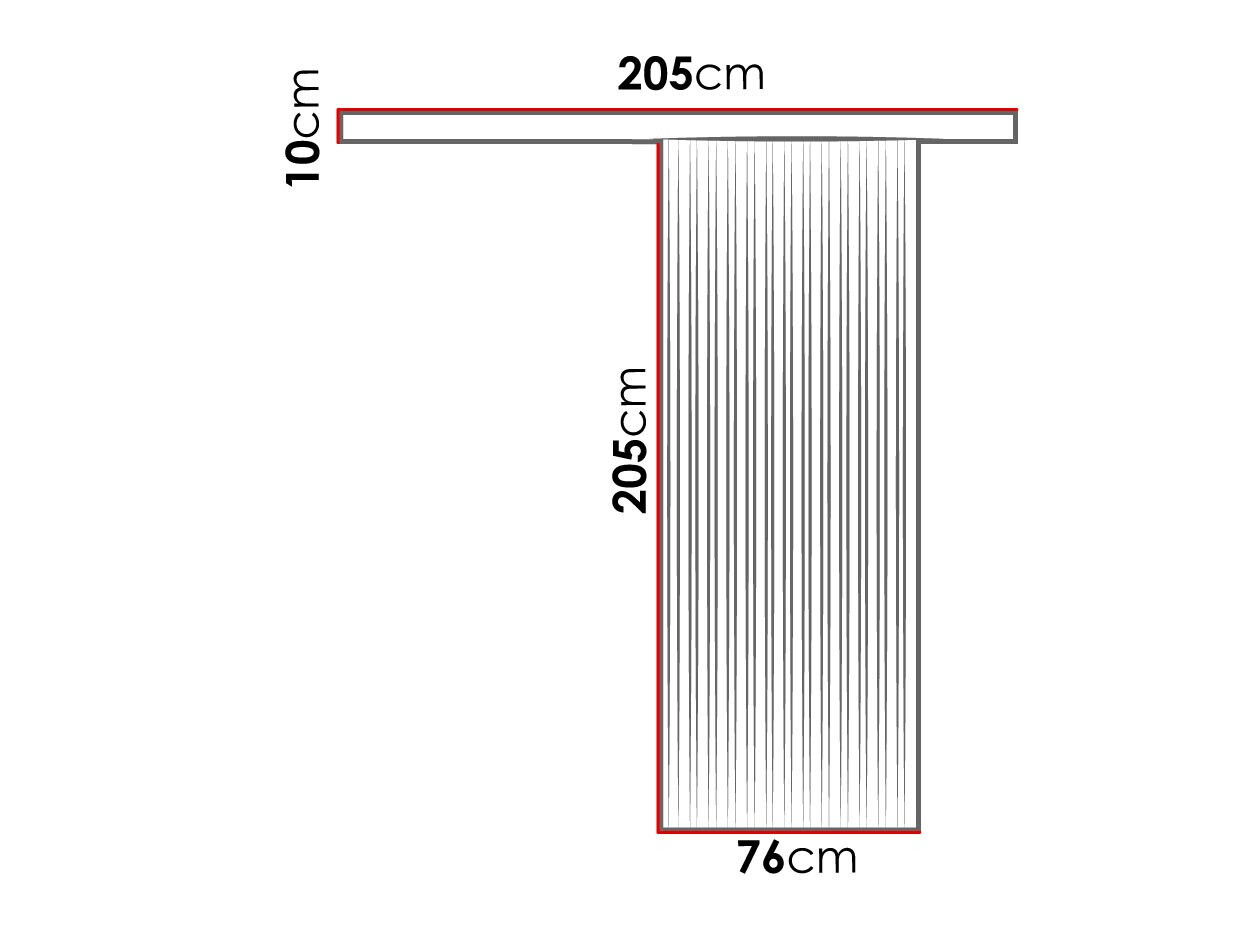 Porta de correr Dover 201 (Branco + Preto)
