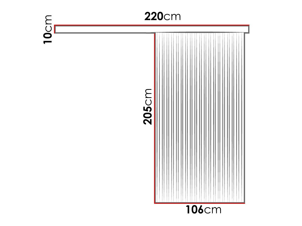 Porta de correr Dover 204 (Antracite + Preto)