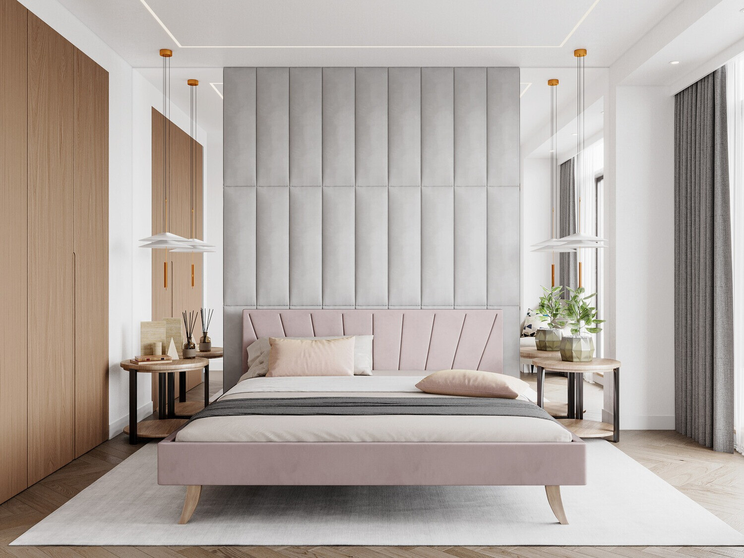 Cama Fairfield 108 (Cor-de-rosa claro)