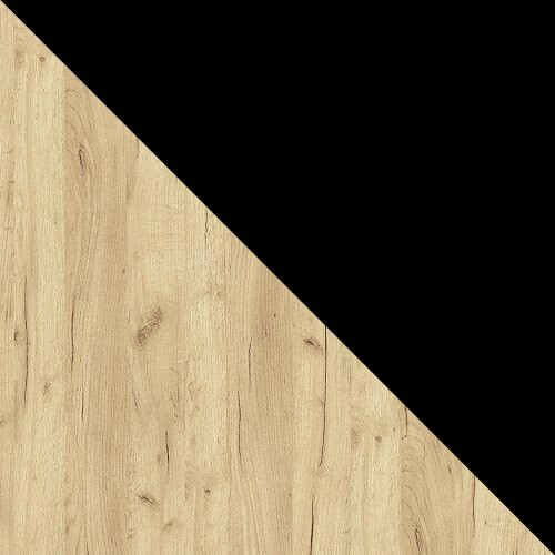 Conjunto para refeições Edmond 116 (Craft de carvalho dourado + Preto)