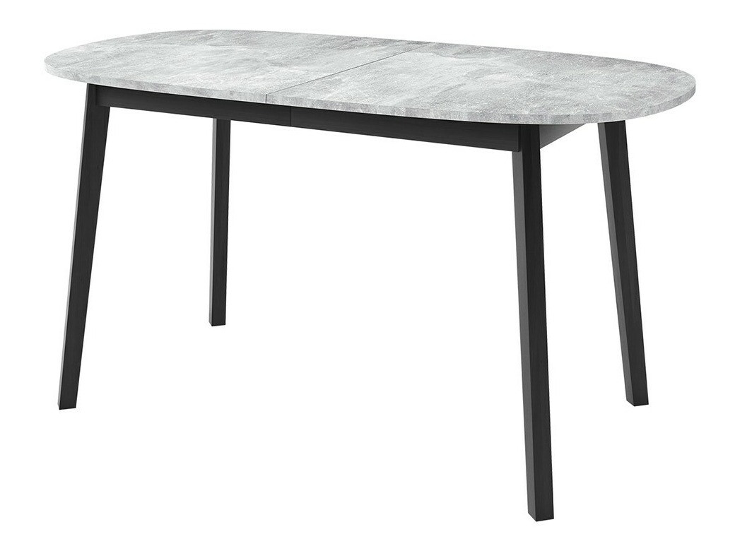Conjunto para refeições Edmond 121 (Cinzento mármore + Preto)