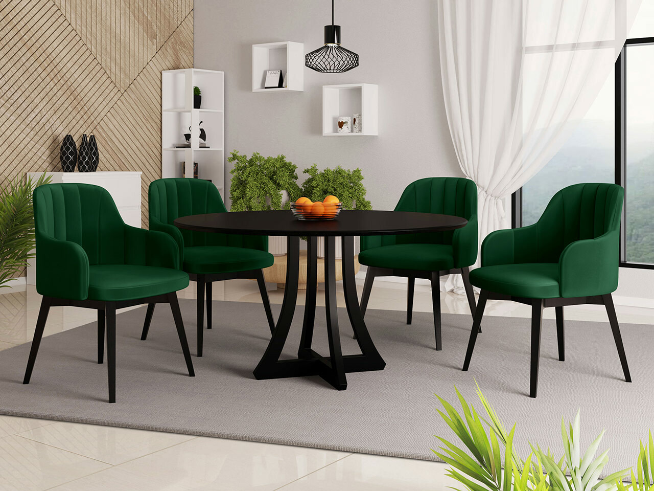 Conjunto para refeições Racine 137 (Preto)