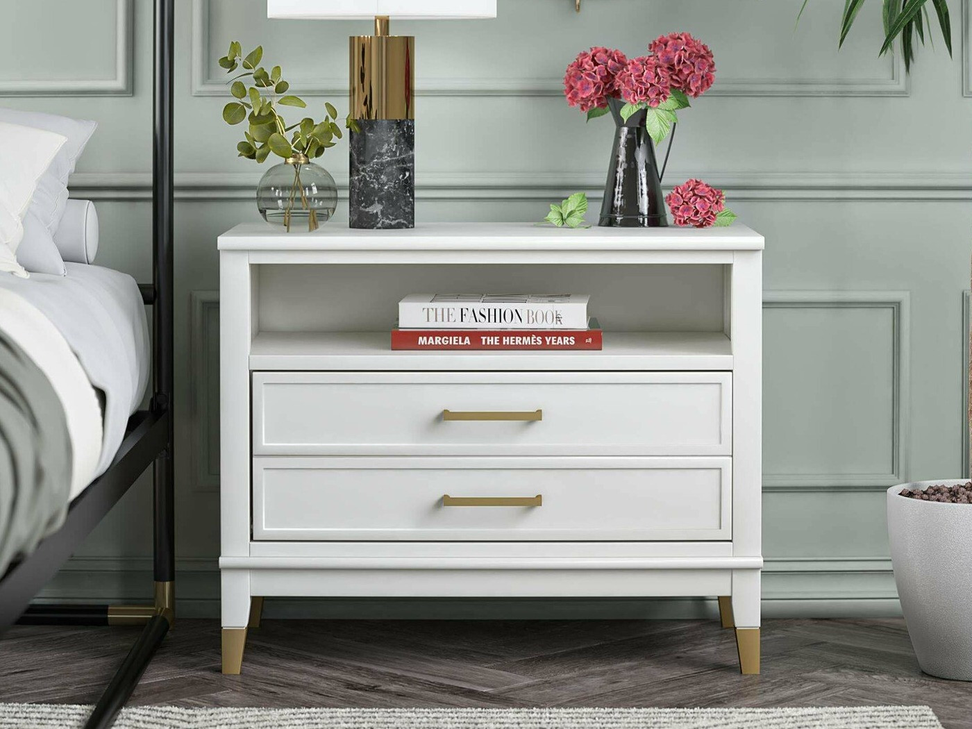 Mesa de cabeceira CosmoLiving by Cosmopolitan Belromu 107 (Branco)