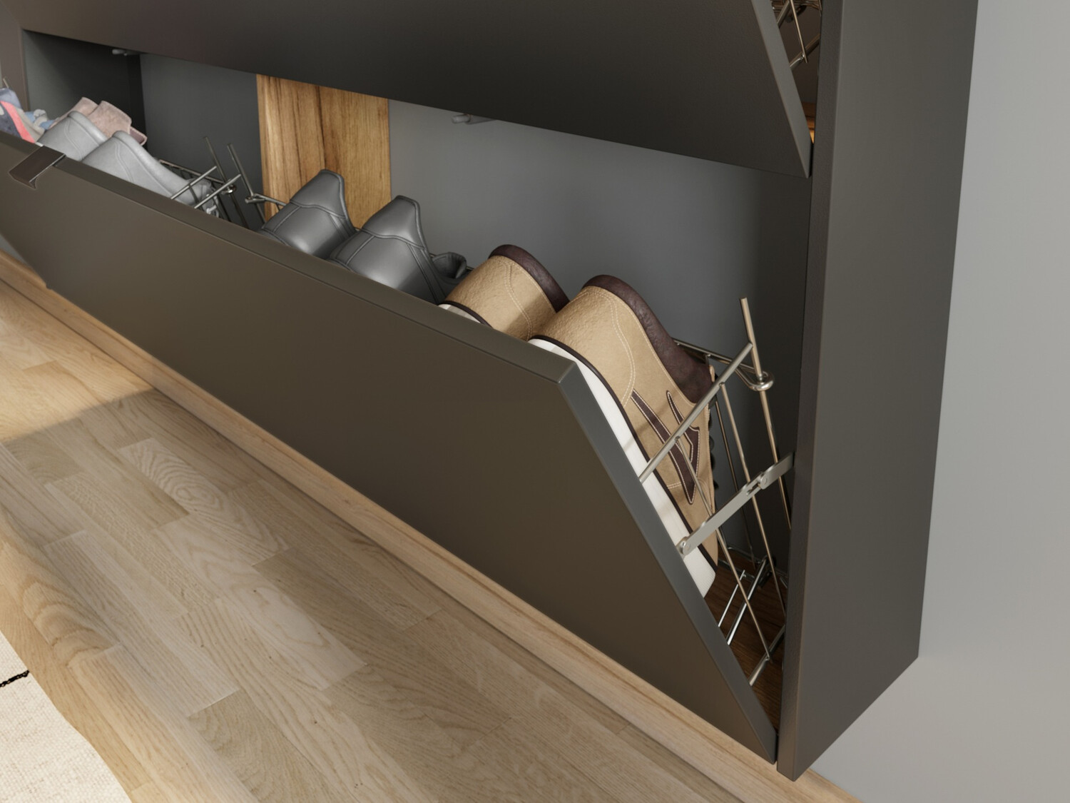 Sapateira Cirsale 108 (Grafite + Navarra carvalho)