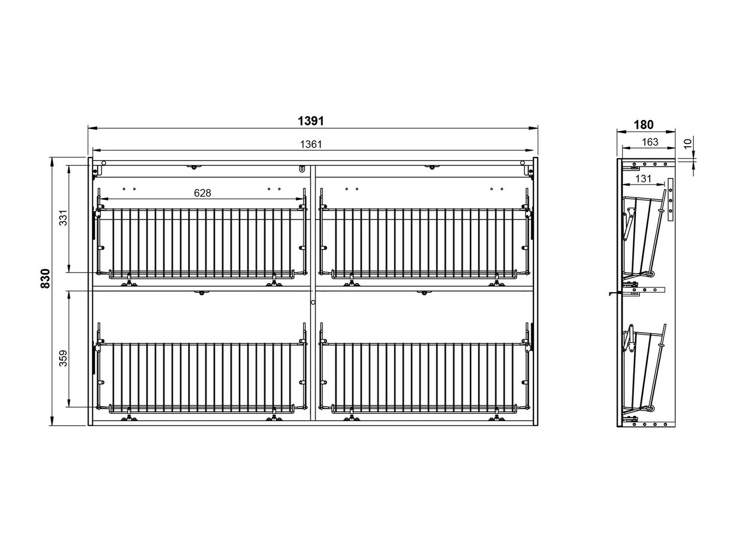 Sapateira Cirsale 108 (Grafite + Navarra carvalho)