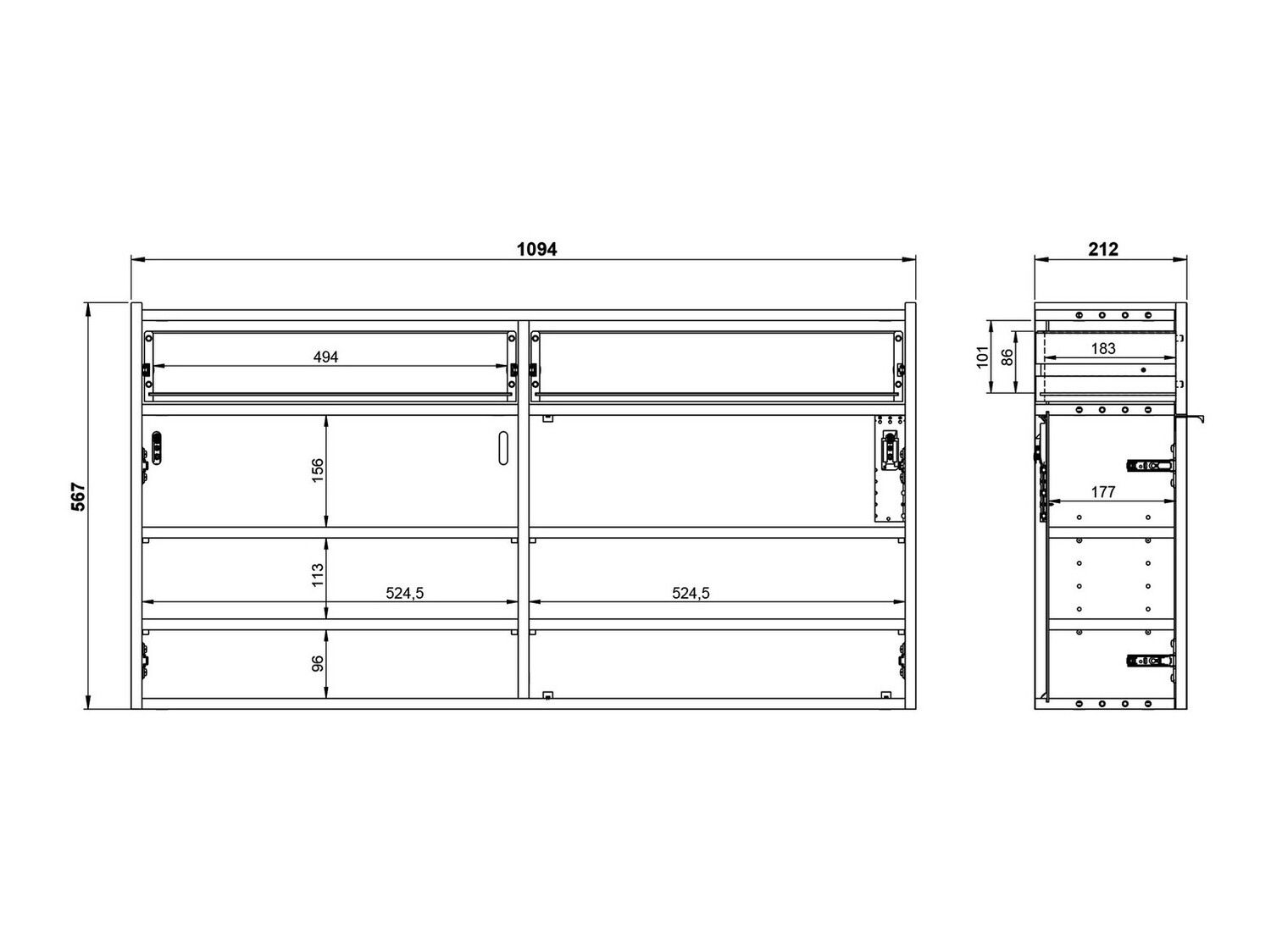 Conjunto para corredor Cirsale 106 (Verde empoeirado + Navarra carvalho)
