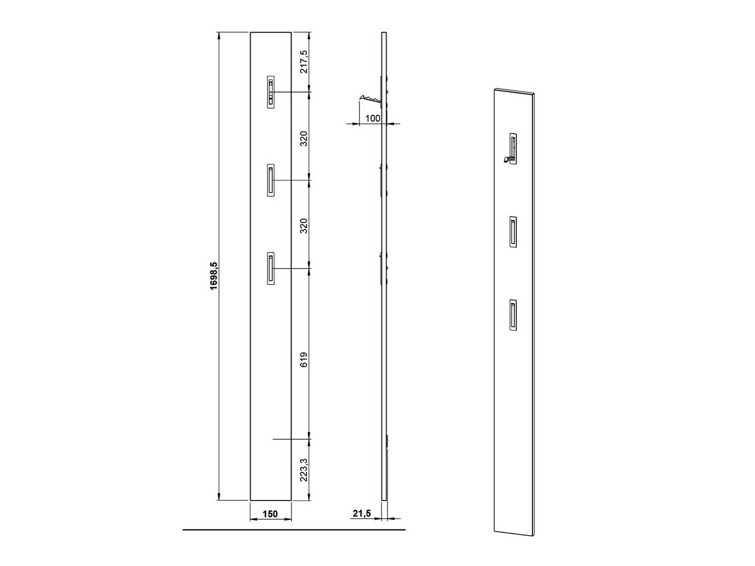 Conjunto para corredor Cirsale 106 (Verde empoeirado + Navarra carvalho)