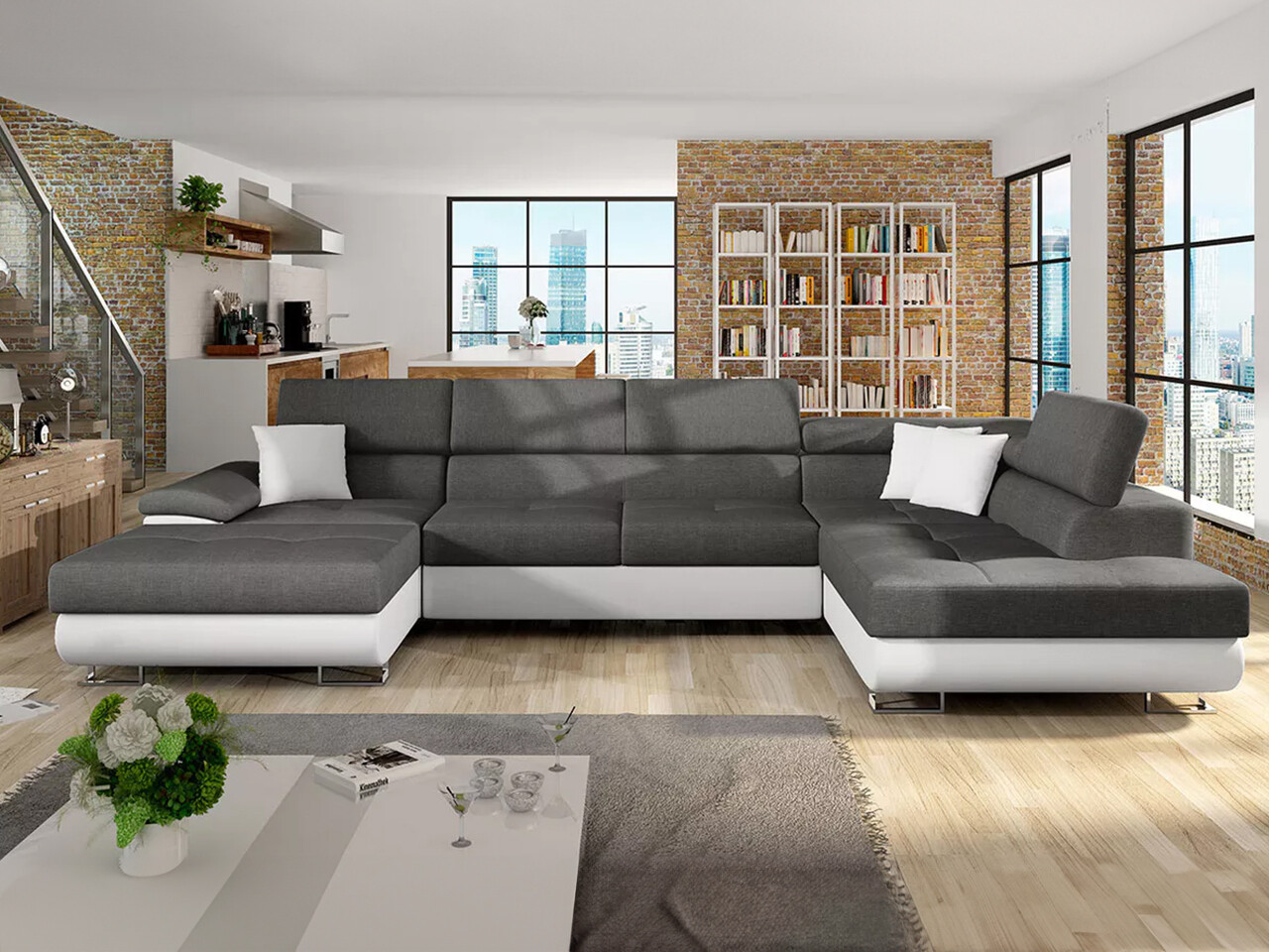 Sofá de canto Comfivo Ruta IV (Soft 017 + Lux 06 + Soft 017)