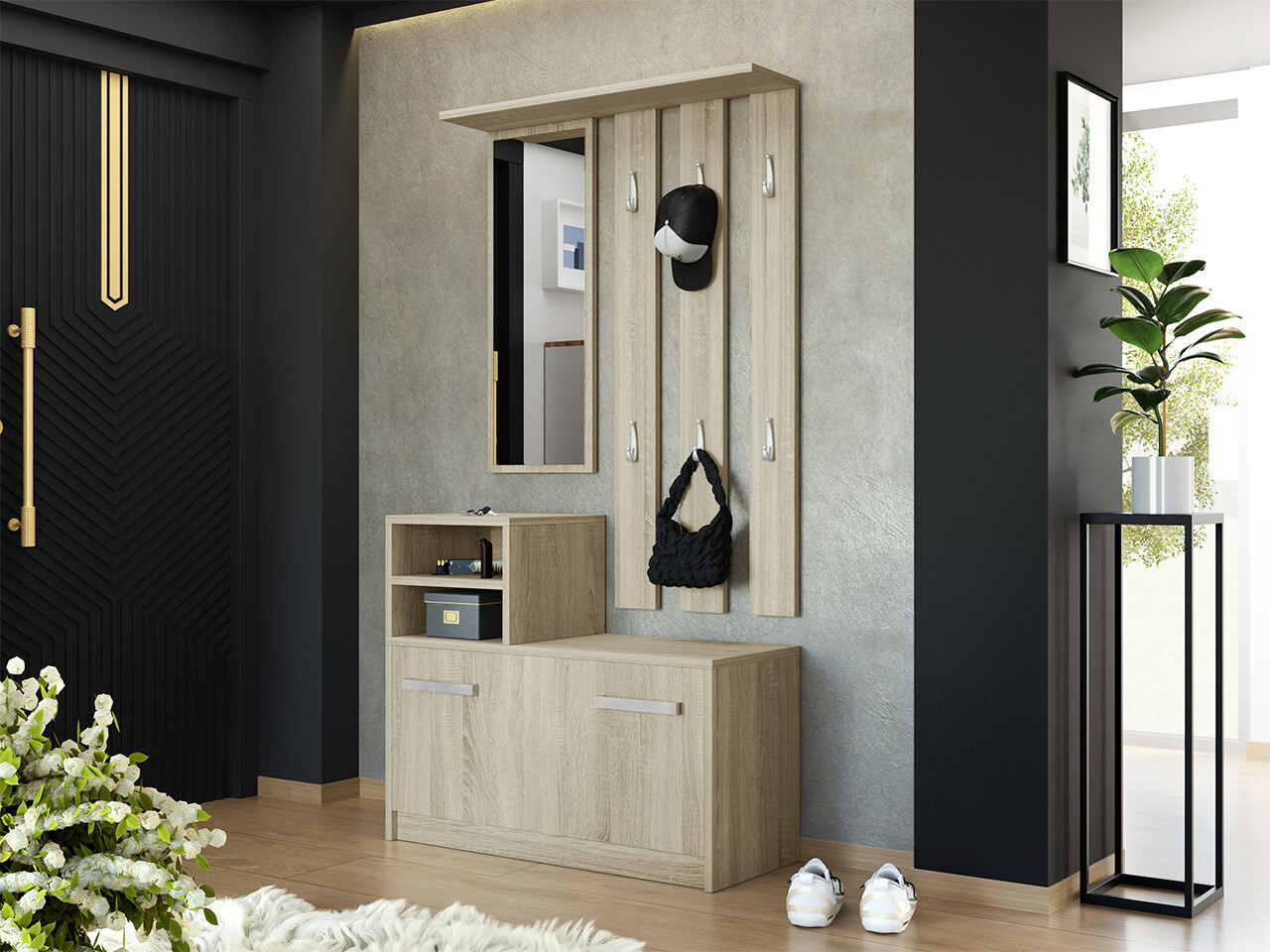 Conjunto para corredor Candum (Carvalho sonoma)