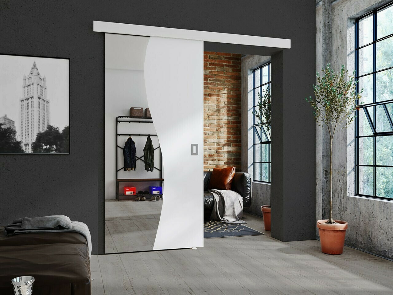 Porta de correr Dover 213 (Branco)